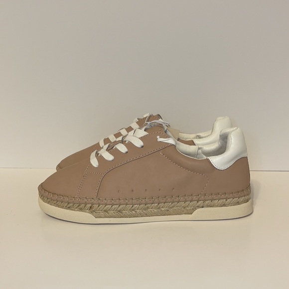 Women’s Tan Espadrille Sneakers with White Laces & Memory Foam - Picture 4 of 7